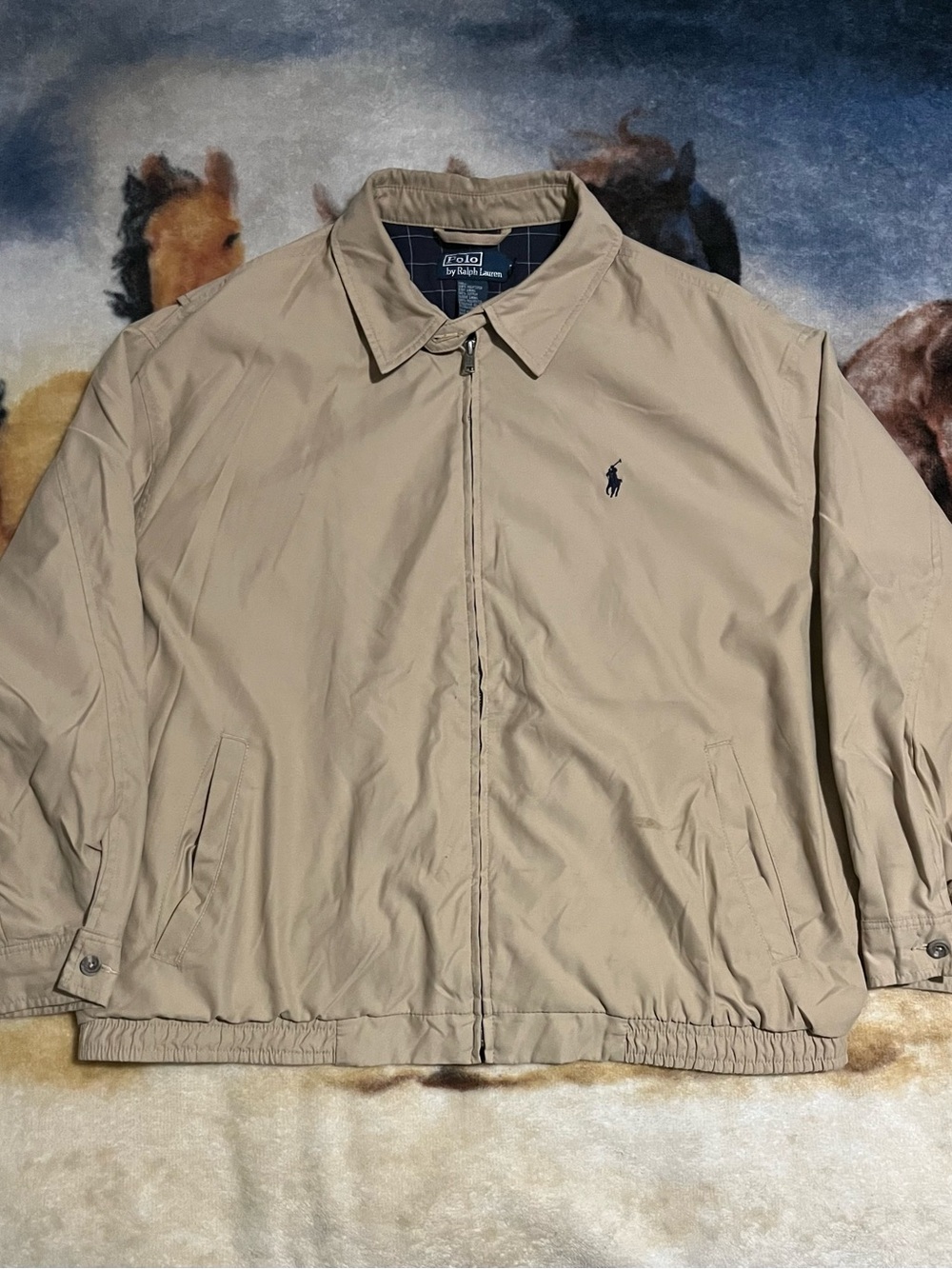 Polo by Ralph Lauren Beige Lightweight Zip-Front Jacket